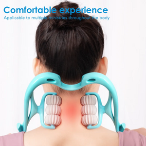 Neck Massager Handheld Massage Roller Stick Cervical Vertebra Massager - Exercise Guide