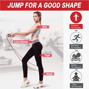Weighted Skipping Rope Adjustable Length Tangle-Free for Fitness, Boxing, and Cardio