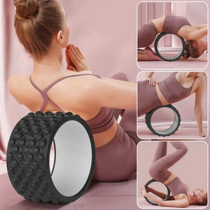 Yoga Wheel Premium Foam Tool for Back Stretching, Pain Relief, Gym & Home Fitness