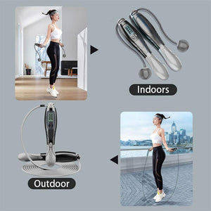 Skip Rope Cordless Jump Rope Digital Jump Rope For Weight Loss - Exercise Guide